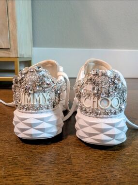 Jimmy Choo Crystal-Accent Sneakers